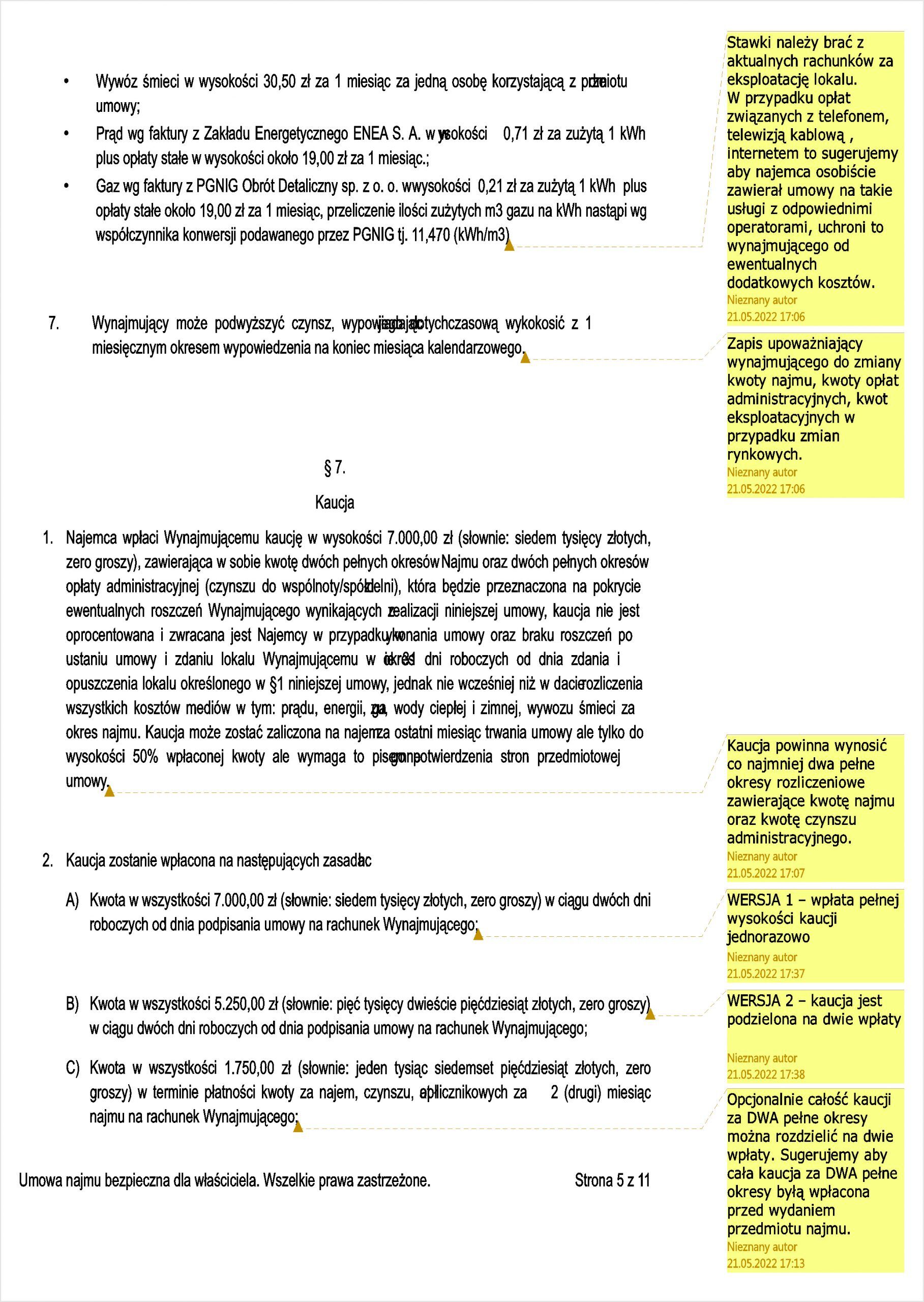 Umowa najmu mieszkania - usługa dostosowana danych szczegółowych - obrazek 5