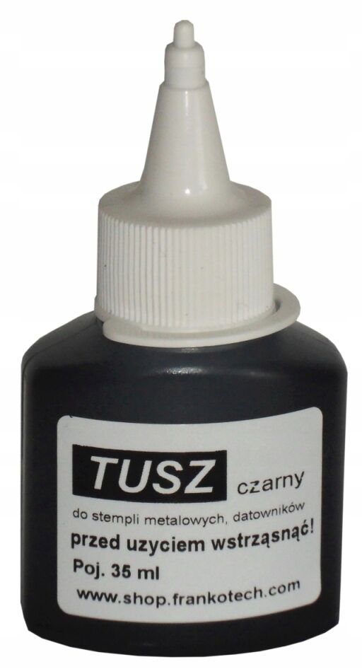Tusz olejowy 35 ml do stempli metalowych czarny - obrazek 2