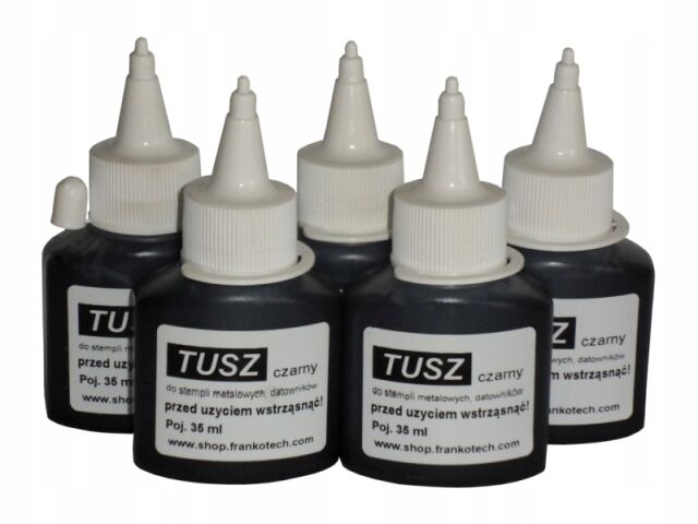 Tusz olejowy 35 ml do stempli metalowych czarny - obrazek 3