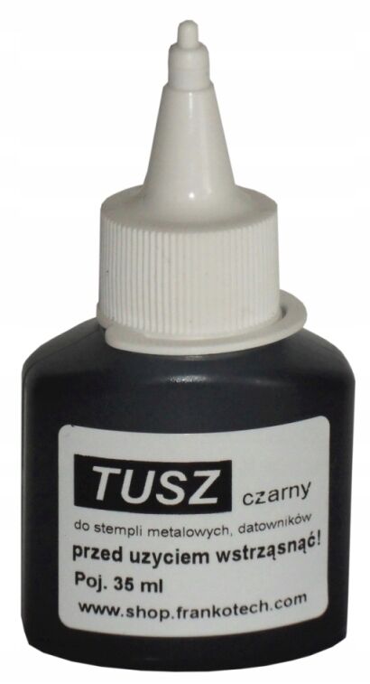 Tusz olejowy 35 ml do stempli metalowych czarny - obrazek 4