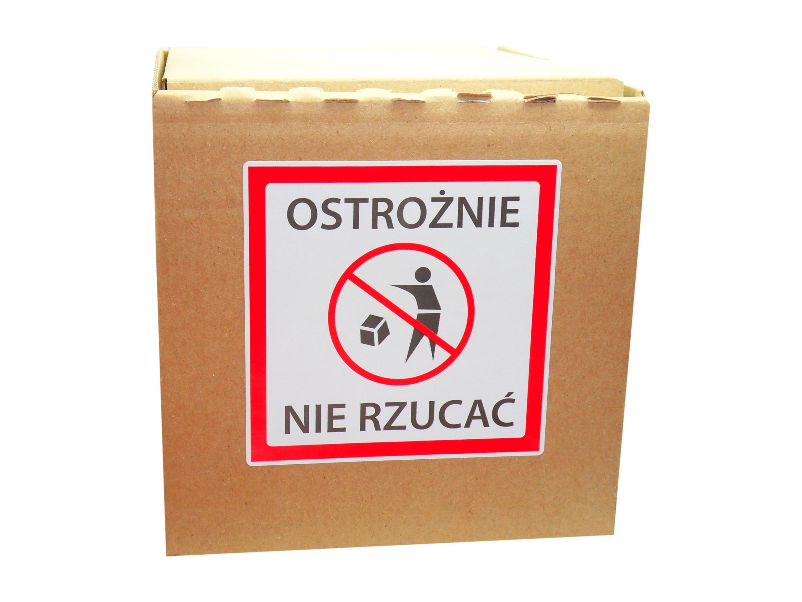 Naklejki OSTROŻNIE NIE RZUCAĆ na paczki 97X97 mm 1000 szt. - obrazek 7